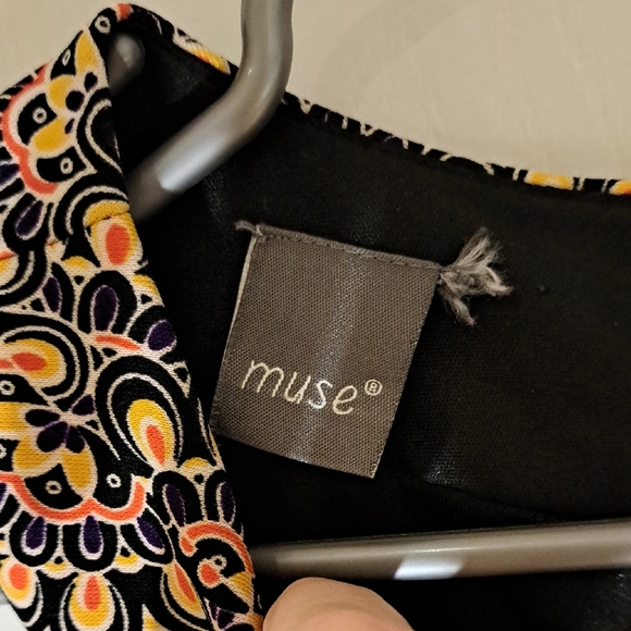 137 - Muse Elegant Purple Midi Dress with Gold And Multi Colored Accents - Picture 2 of 10